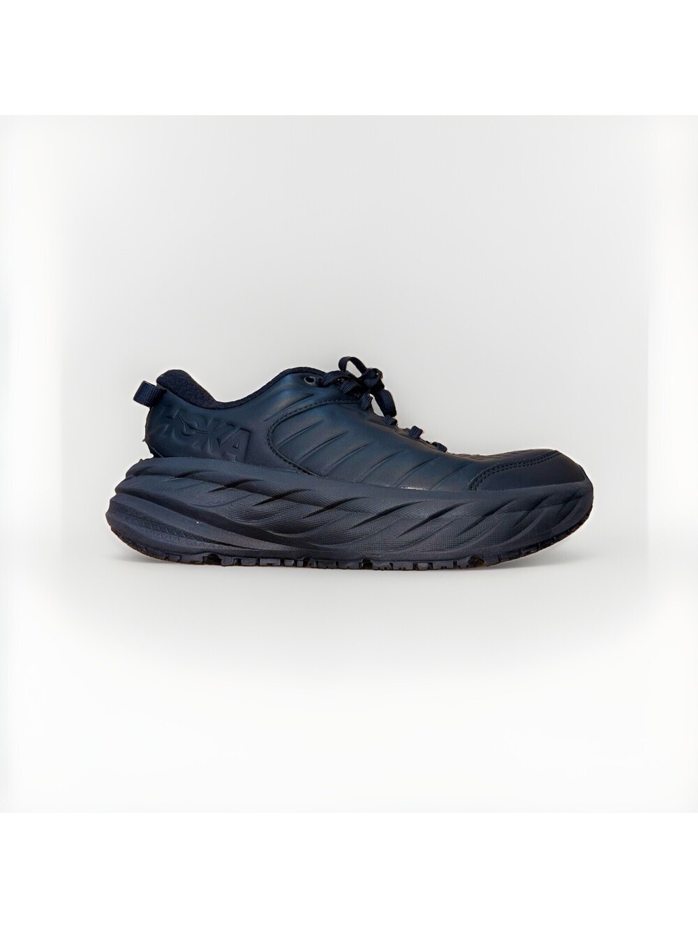 Hoka Bondi SR Women’s Size 8.5 Black Leather Slip Resistant Work Shoes